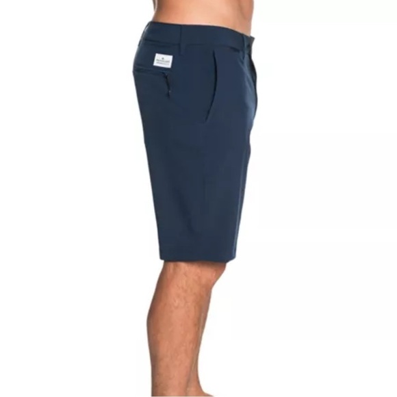 QUIKSILVER NAVY  BLUE AMPHIBIAN FLAT FRONT SHORTS MENS SZ 29 - Picture 3 of 8